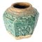 Frasco de jengibre de cerámica esmaltada en verde chinoiserie del siglo XX, Imagen 1