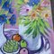 Modernist Pink Still Life of Fruit & Flowers, 1990s, Painting on Canvas 4