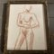 Sepia Female Nude Study, 1940s, Drawing on Paper, Framed, Image 2
