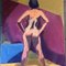 Abstrakter weiblicher Akt, 1980er, Malerei auf Leinwand 2