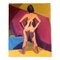 Nudo femminile astratto, anni '80, dipinto su tela, Immagine 1