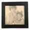 Mother & Child, Charcoal Drawing, 1910, Framed, Image 1