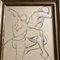 Dibujo de estudio desnudo de hombre, años 50, carboncillo sobre papel, enmarcado, Imagen 2