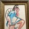 Woman, 1950s, Paint on Paper, Framed 3