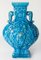 20th Century Chinese Electric Turquoise Blue Moon Flask Vase 3