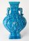 20th Century Chinese Electric Turquoise Blue Moon Flask Vase 5