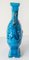 20th Century Chinese Electric Turquoise Blue Moon Flask Vase 4