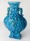 20th Century Chinese Electric Turquoise Blue Moon Flask Vase 2