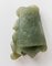 Dragón de jade de nefrita verde tallado chino del siglo XX, Imagen 7
