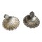 Mid-Century Italian 800 Silver Shell Seashell Shaped Bowls, Set of 2 1