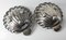 Mid-Century Italian 800 Silver Shell Seashell Shaped Bowls, Set of 2 12