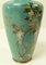 19th Century Japanese Fine Meiji Cloisonne Silver Wire Turquoise Teal Vase 7