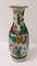 Early 20th Century Chinese Famille Verte and Crackle Cream Glazed Vase, Image 3