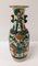 Early 20th Century Chinese Famille Verte and Crackle Cream Glazed Vase 4