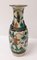 Early 20th Century Chinese Famille Verte and Crackle Cream Glazed Vase, Image 5
