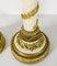 19th Century French Empire Gilt Bronze and White Marble Candlesticks, Set of 2 10