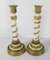 19th Century French Empire Gilt Bronze and White Marble Candlesticks, Set of 2 4