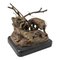 19th Century Austrian Bronze Inkwell with Hunting Theme 1