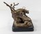19th Century Austrian Bronze Inkwell with Hunting Theme 3