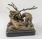 19th Century Austrian Bronze Inkwell with Hunting Theme 2