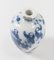 Botella de rapé china azul y blanca del siglo XVIII, marca Yongzheng, Imagen 7