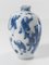 Botella de rapé china azul y blanca del siglo XVIII, marca Yongzheng, Imagen 4