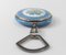 Early 20th Century Blue Guilloche Enamel Floral and Sterling Silver Makeup Compact, Image 7