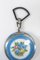 Early 20th Century Blue Guilloche Enamel Floral and Sterling Silver Makeup Compact 3