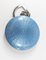 Compatto per il trucco floreale e argento 925 smaltato blu guilloché, inizio XX secolo, Immagine 11