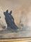 Tres caballos en un pozo, década de 1800, óleo sobre lienzo, enmarcado, Imagen 9