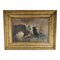 Tres caballos en un pozo, década de 1800, óleo sobre lienzo, enmarcado, Imagen 1