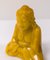 Figura de Buda de yema de huevo amarilla tallada china, siglo XIX, Imagen 7