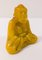 Figura de Buda de yema de huevo amarilla tallada china, siglo XIX, Imagen 3