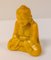 Chinesische geschnitzte gelbe Eigelb-Buddha-Figur, 19. Jh. 2
