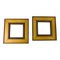 Mid-Century Birdseye Maple and Walnut Square Picture Painting Frames, Set of 2 1