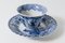 Taza y platillo chino azul y blanco, siglo XIX, Imagen 2