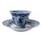 Taza y platillo chino azul y blanco, siglo XIX, Imagen 1