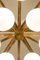 Large Brass and Opaline Chandelier by Angelo Lelli, Image 6