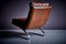 Fauteuil Swing Slipper en Cuir Marron par Reinhold Adolf pour Cor, 1960s 7