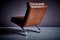 Swing Slipper Brown Leather Lounge Chair by Reinhold Adolf for Cor, 1960s, Image 7