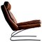 Fauteuil Swing Slipper en Cuir Marron par Reinhold Adolf pour Cor, 1960s 1