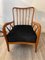 1950s Paolo Buffa Cherry Wood and Black Velvet Armchairs by Paolo Buffa 8