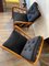 1950s Paolo Buffa Cherry Wood and Black Velvet Armchairs by Paolo Buffa 15