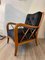 1950s Paolo Buffa Cherry Wood and Black Velvet Armchairs by Paolo Buffa, Image 5