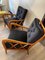 1950s Paolo Buffa Cherry Wood and Black Velvet Armchairs by Paolo Buffa, Image 2