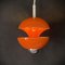 Space Age Ceiling Lamp in Orange bt Klaus Hempel for Kaiser Leuchten, 1970s, Image 4