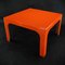 Square Fiberglass Side Table in Orange, 1970s, Image 5