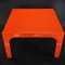 Square Fiberglass Side Table in Orange, 1970s 7