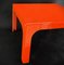 Square Fiberglass Side Table in Orange, 1970s 3