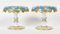 Napoleon III Blaue & Goldene Opalglastassen, 1800er, 2er Set 2